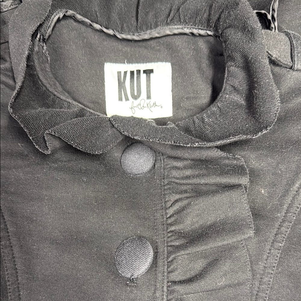Kut from the Kloth Black Trench Coat - Picture 4 of 5